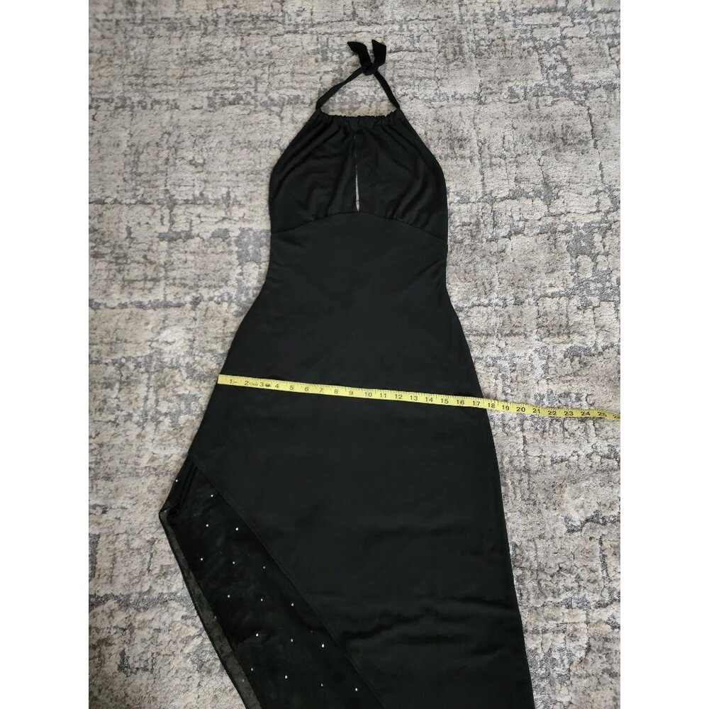 Cache Women's Black Taffeta Halter Asymmetric Hem Cocktail Dress Size Medium NWT - Picture 8 of 10